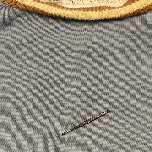 Storybook Knits Blue and Cream Cardigan 3X - Picture 8 of 8